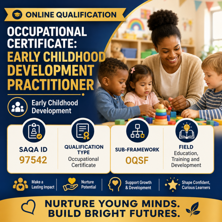 Occupational Certificate: Early Childhood Development Practitioner