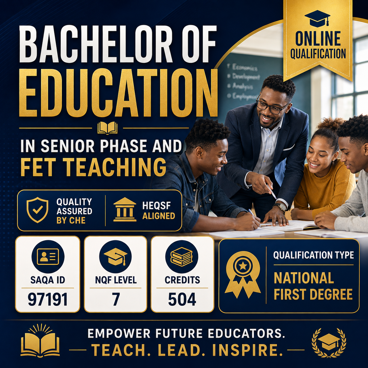 Bachelor of Education in Senior Phase and FET Teaching